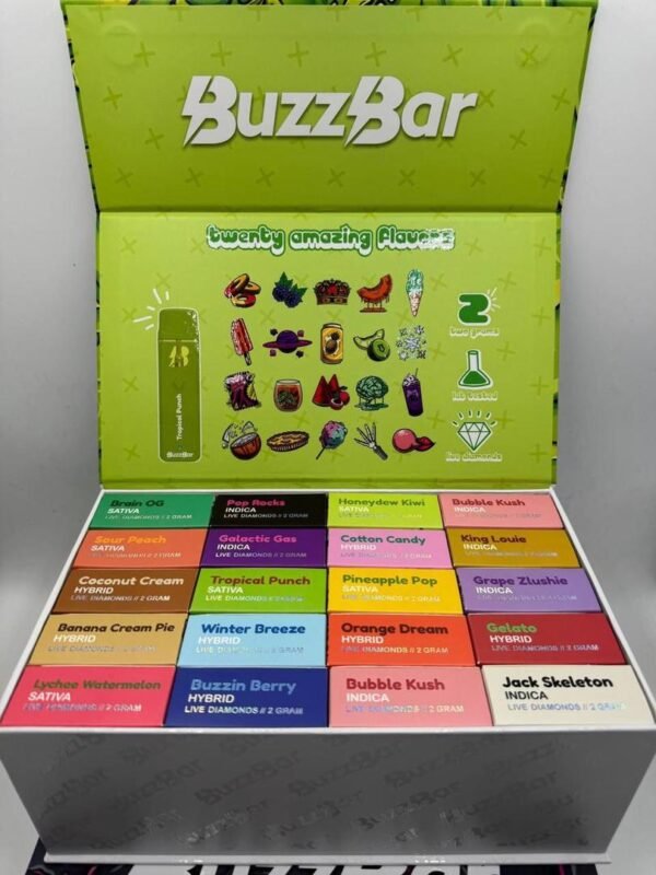 Buzzbar Brand 20 Amazing Flavors Sativa - BUZZ BAR OFFICIAL SHOP